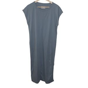 Everlane Womens Size M Gray 100% Cotton Knit Midi T Shirt‎ Dress